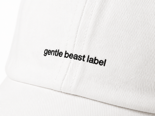 Gentle Beast Label Cotton Cap - White
