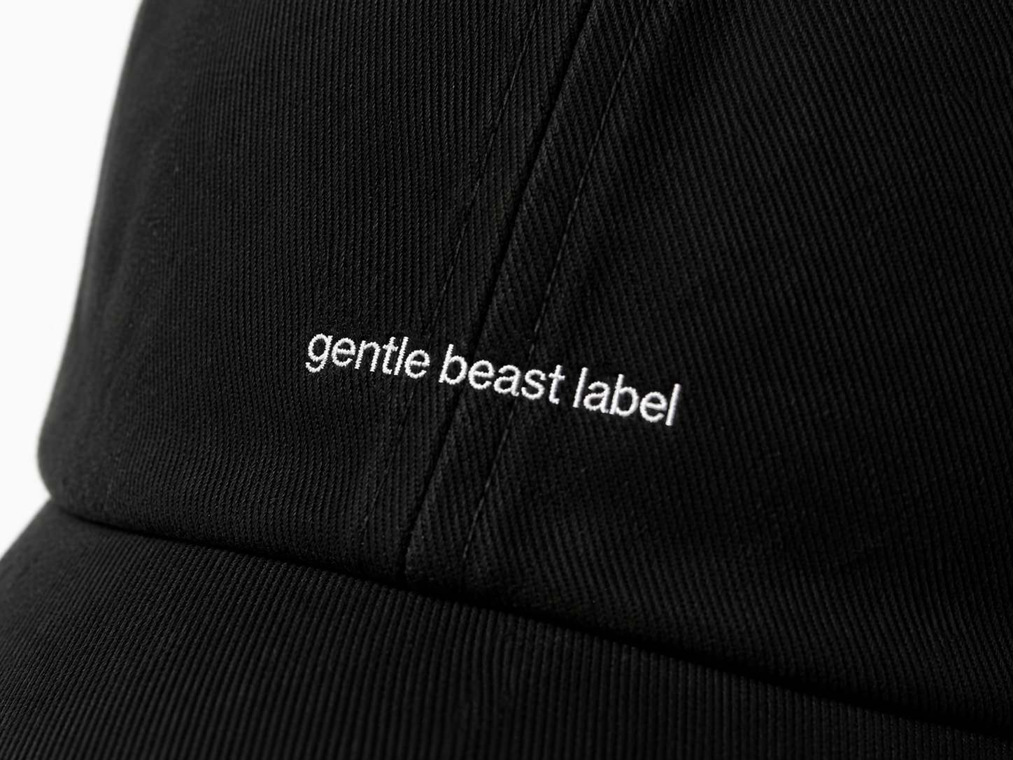 Gentle Beast Label Cotton Cap - Black