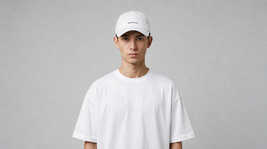 Gentle Beast Label Cotton Cap - White