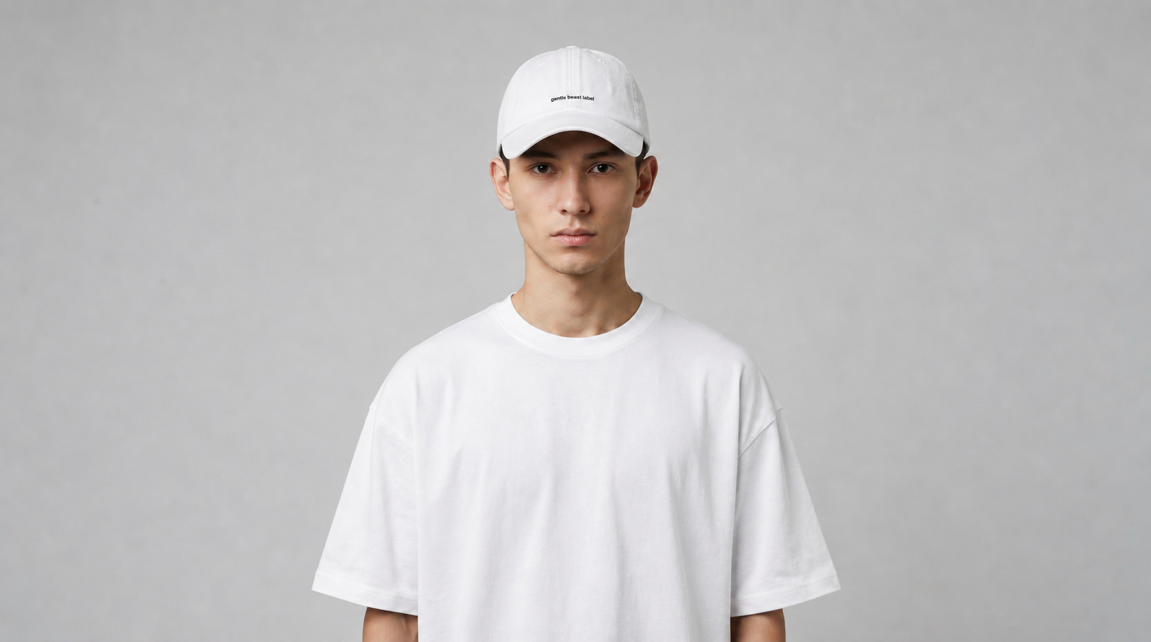 Gentle Beast Label Cotton Cap - White
