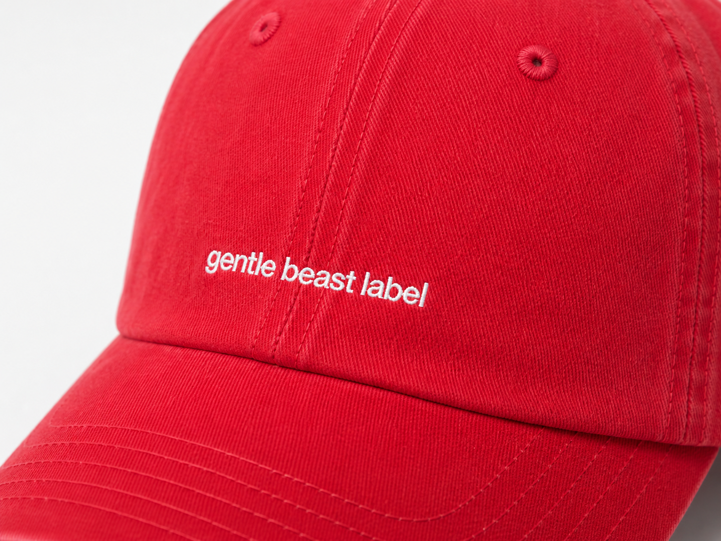 Gentle Beast Label Cotton Cap - Red